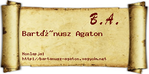 Bartánusz Agaton névjegykártya